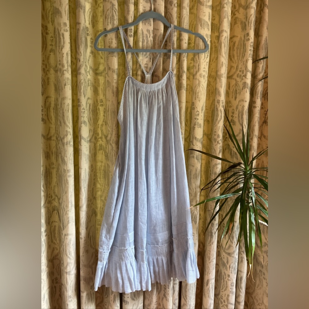 See by Chloe pinstripe linen dress NWOT  42/6 Verona Italy